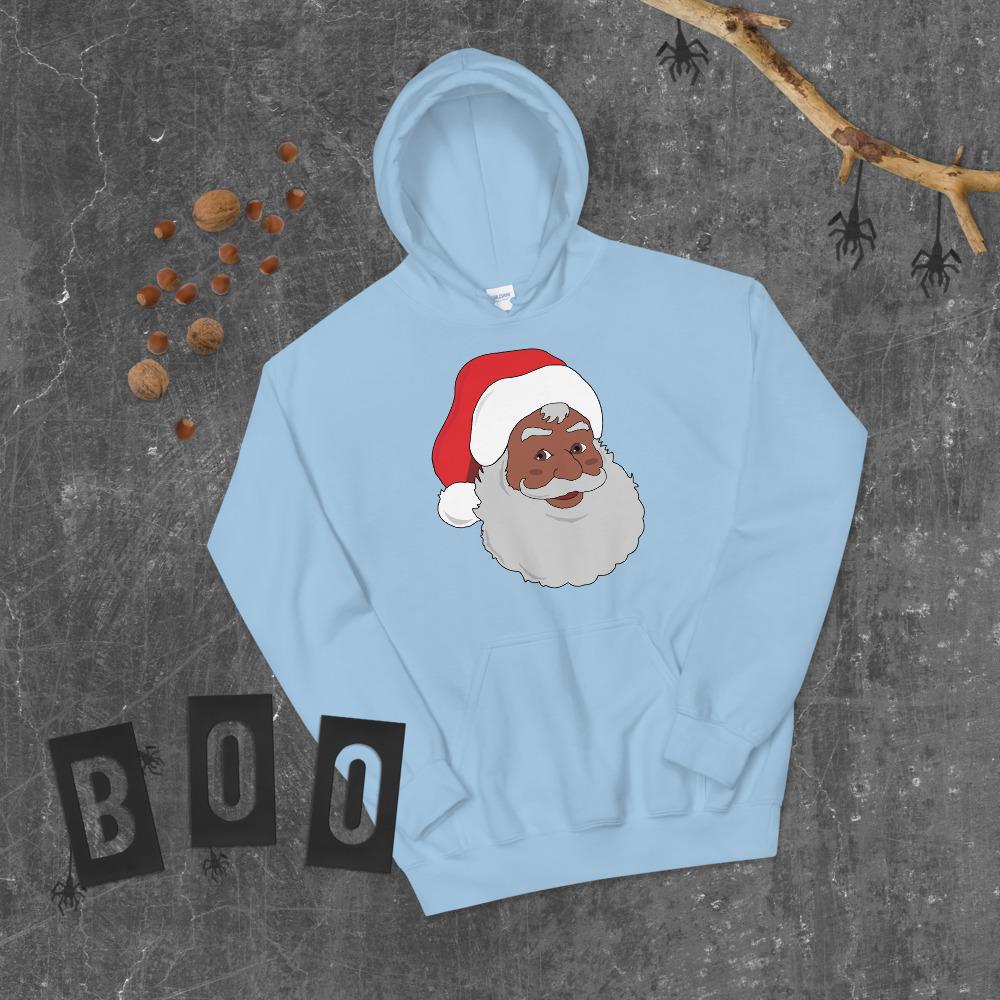 Black Santa Unisex Hoodie - Chocolate Ancestor