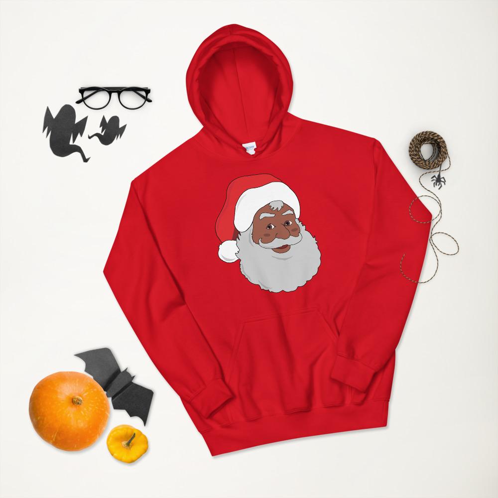 Black Santa Unisex Hoodie - Chocolate Ancestor