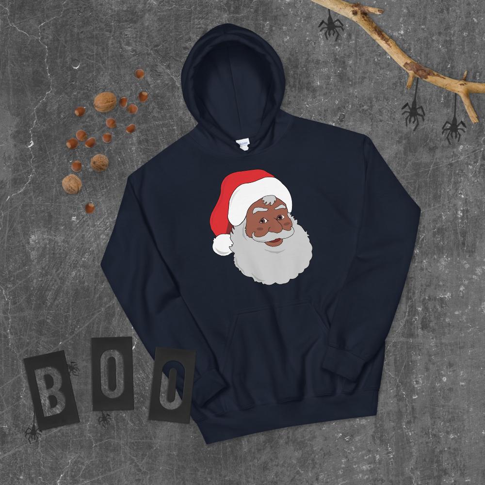 Black Santa Unisex Hoodie - Chocolate Ancestor