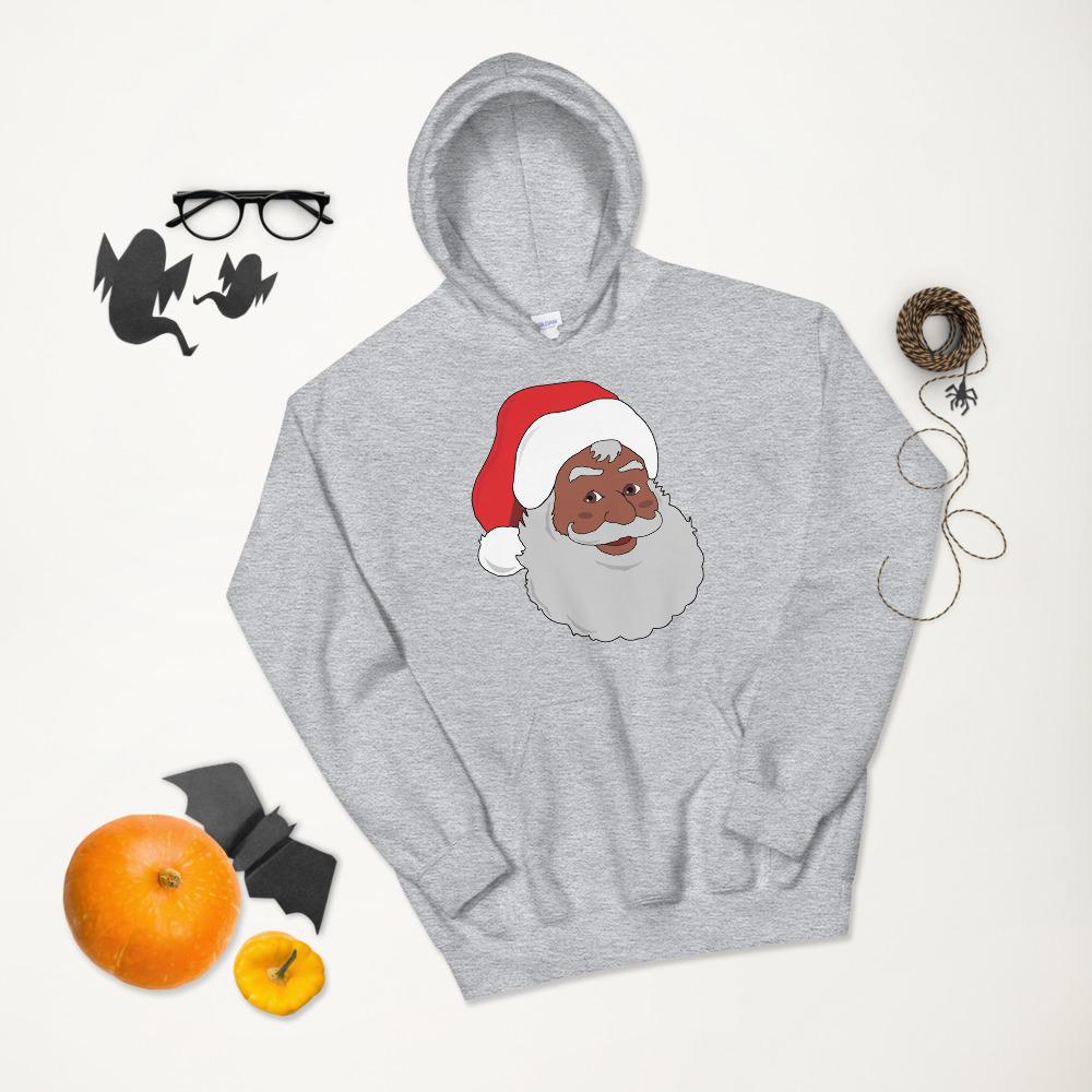 Black Santa Unisex Hoodie - Chocolate Ancestor