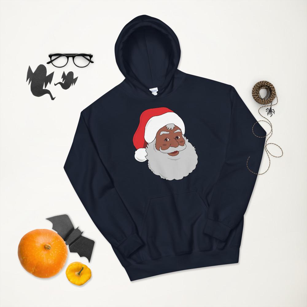 Black Santa Unisex Hoodie - Chocolate Ancestor