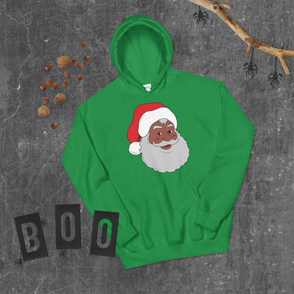 Black Santa Unisex Hoodie - Chocolate Ancestor