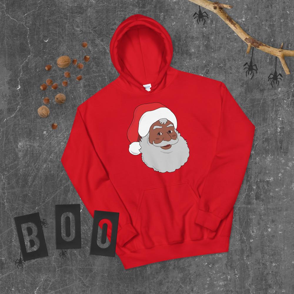 Black Santa Unisex Hoodie - Chocolate Ancestor