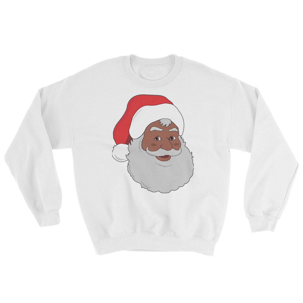 Black Santa Unisex Sweatshirt - Chocolate Ancestor