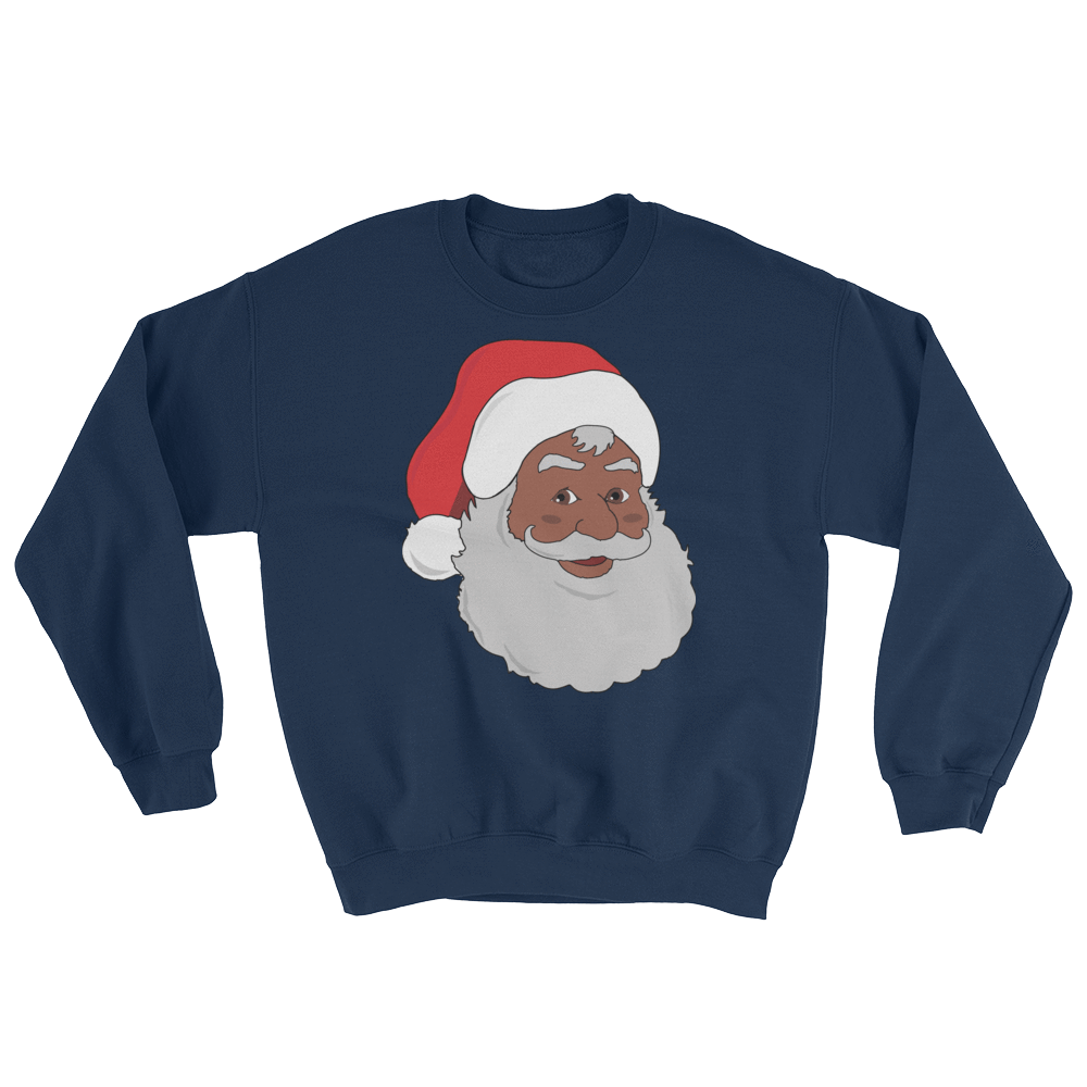 Black Santa Unisex Sweatshirt - Chocolate Ancestor