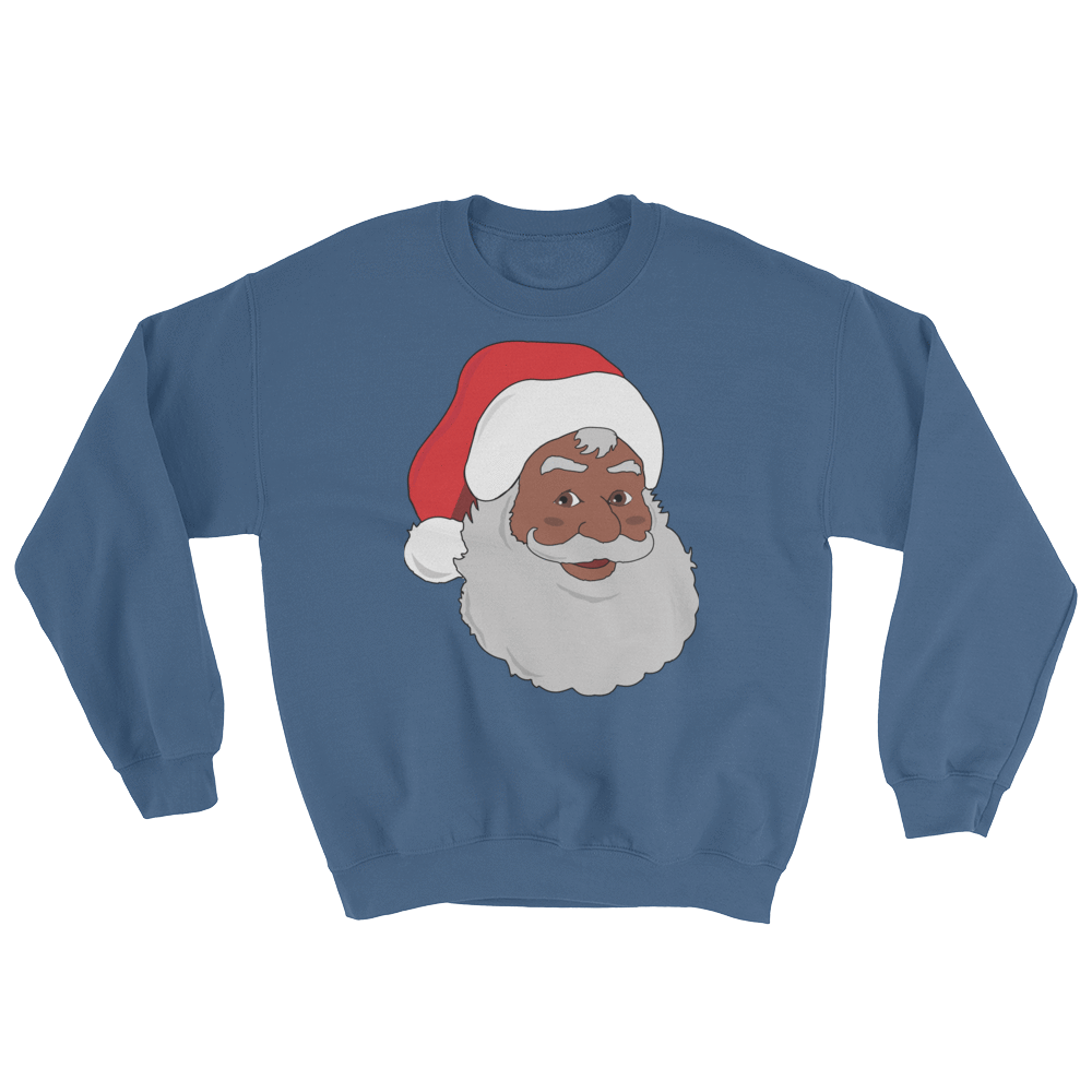 Black Santa Unisex Sweatshirt - Chocolate Ancestor