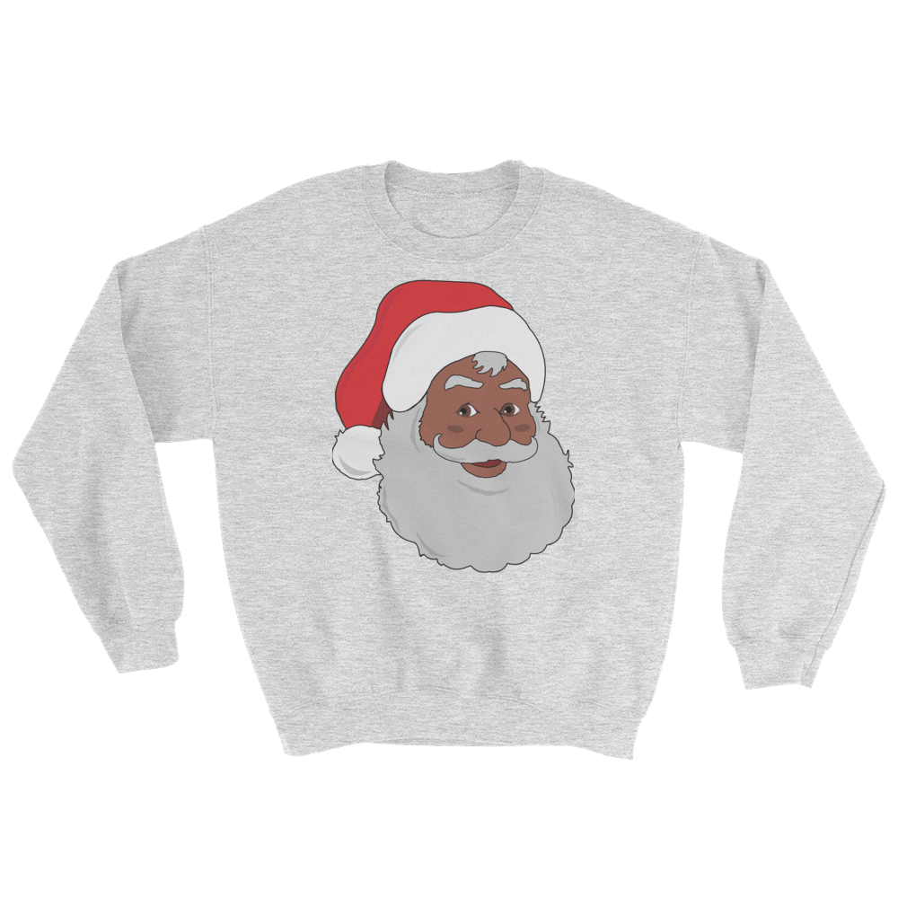 Black Santa Unisex Sweatshirt - Chocolate Ancestor