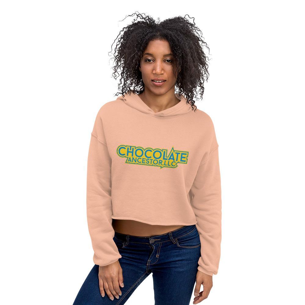 Chocolate Ancestor Static Logo Ladies Crop Hoodie - Chocolate Ancestor