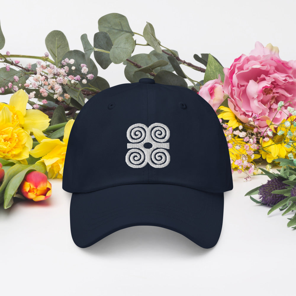 Adinkra Strength Symbol Unstructured Cotton Twill Cap