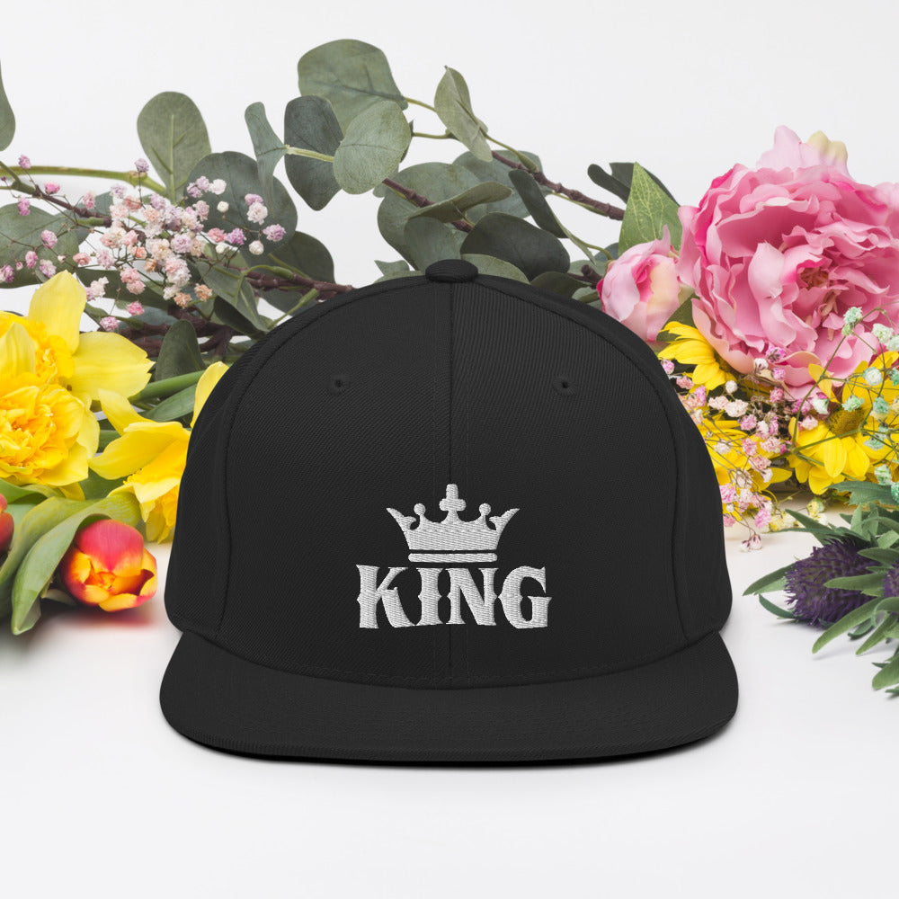 King w/ Crown Snapback Hat