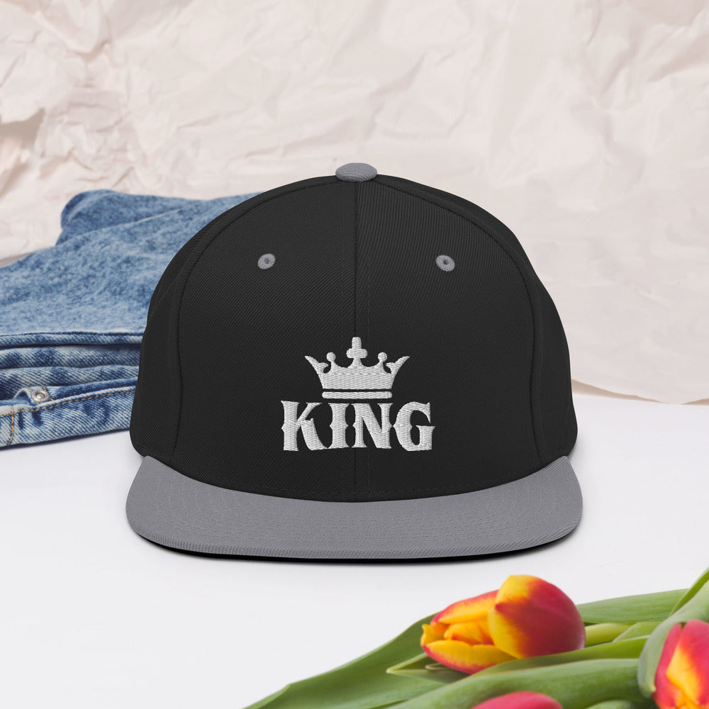 King w/ Crown Snapback Hat