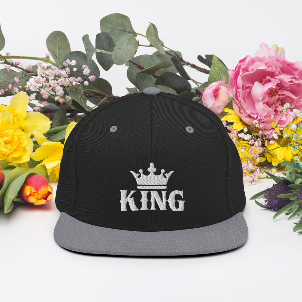 King w/ Crown Snapback Hat