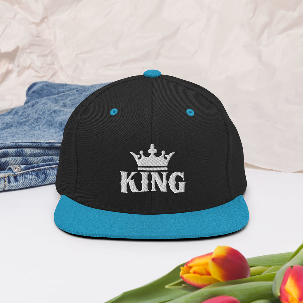 King w/ Crown Snapback Hat