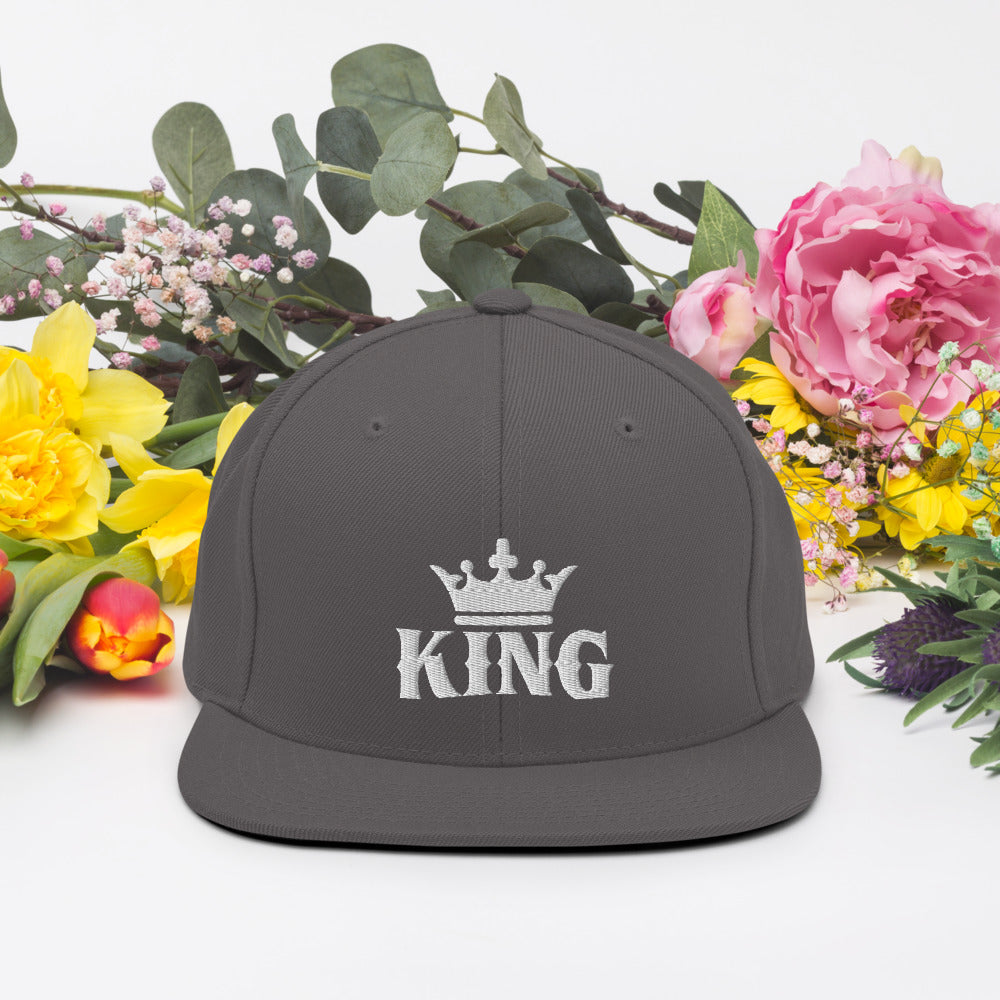 King w/ Crown Snapback Hat