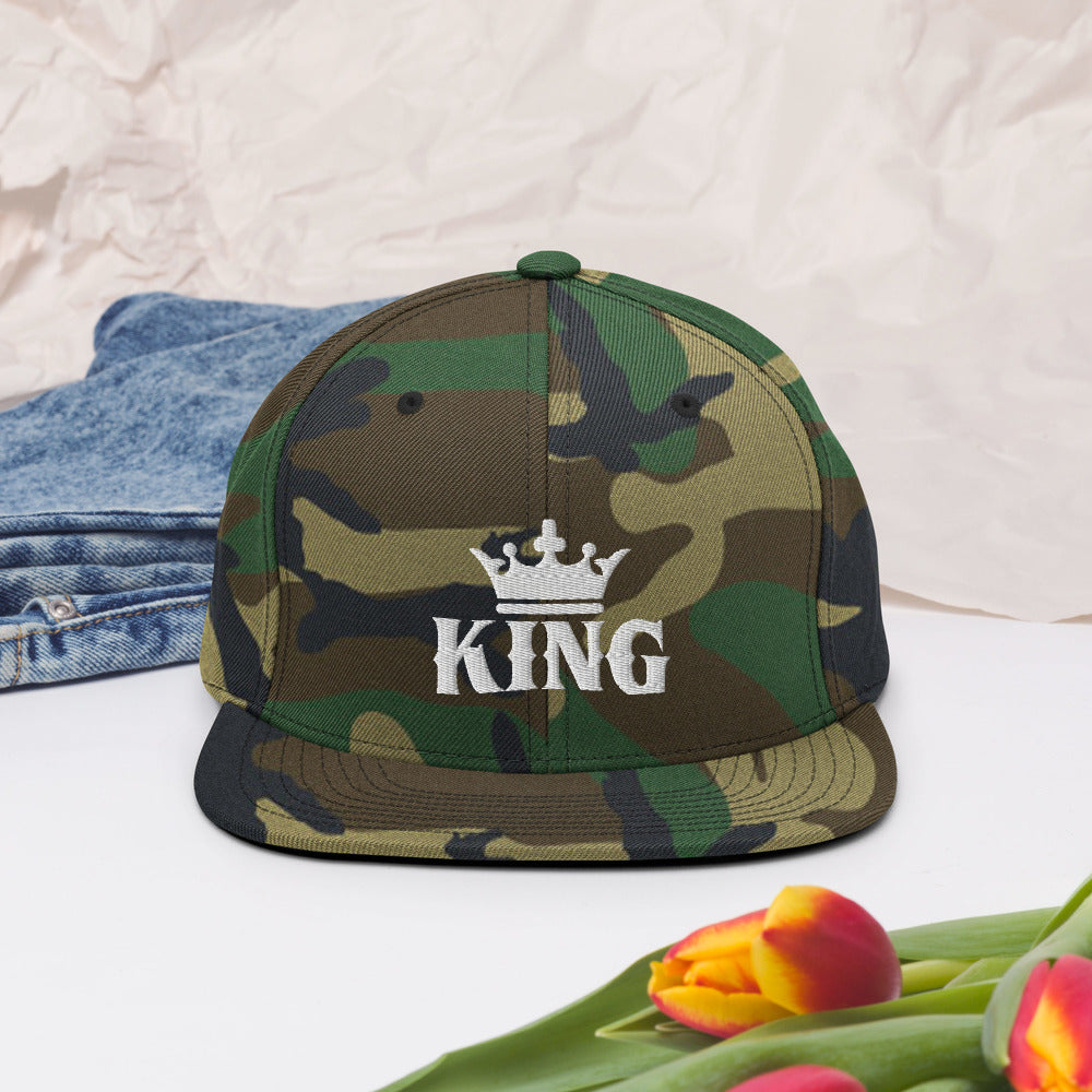 King w/ Crown Snapback Hat