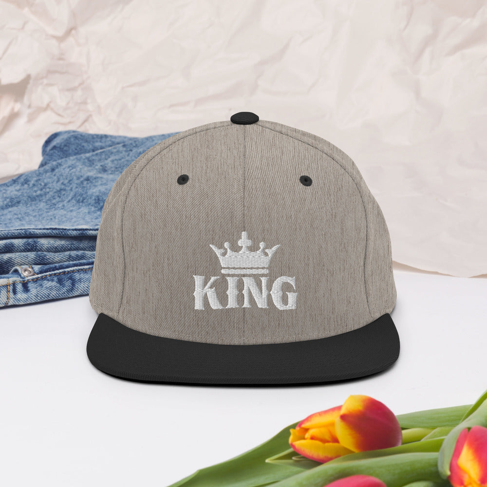 King w/ Crown Snapback Hat