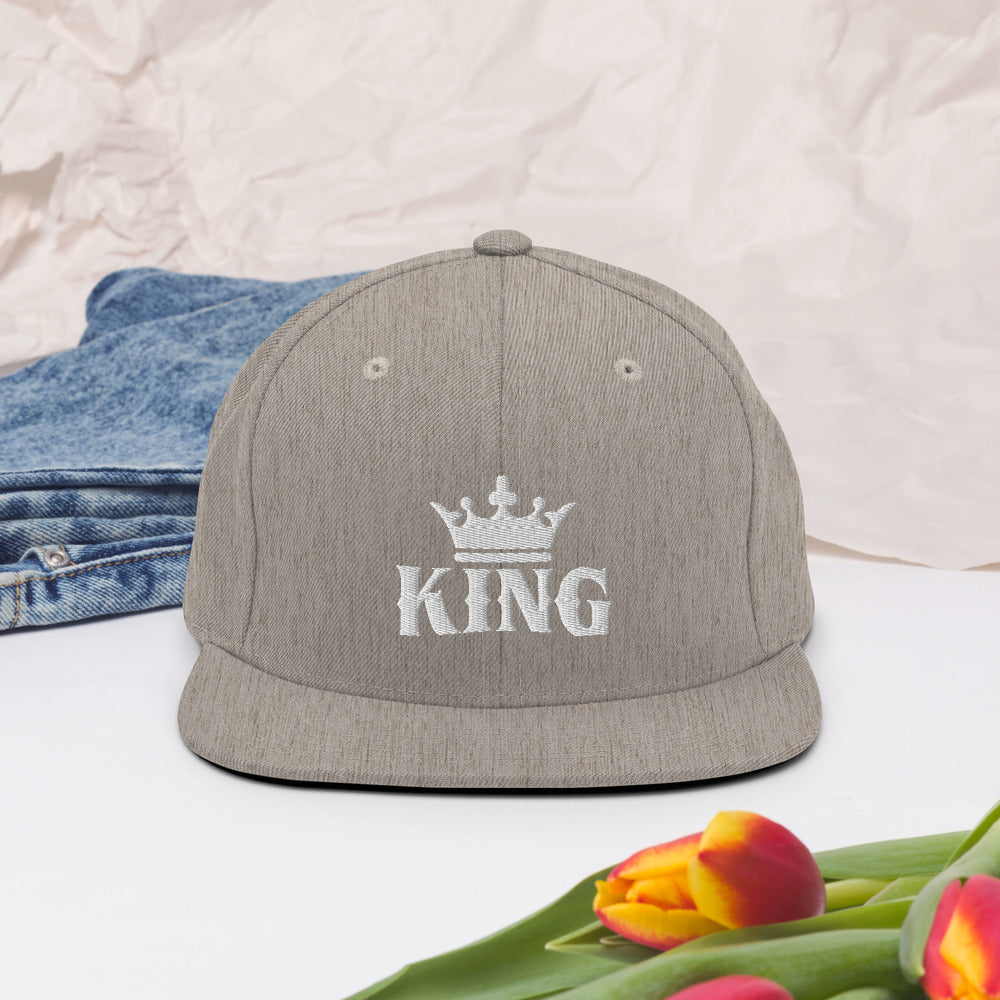 King w/ Crown Snapback Hat