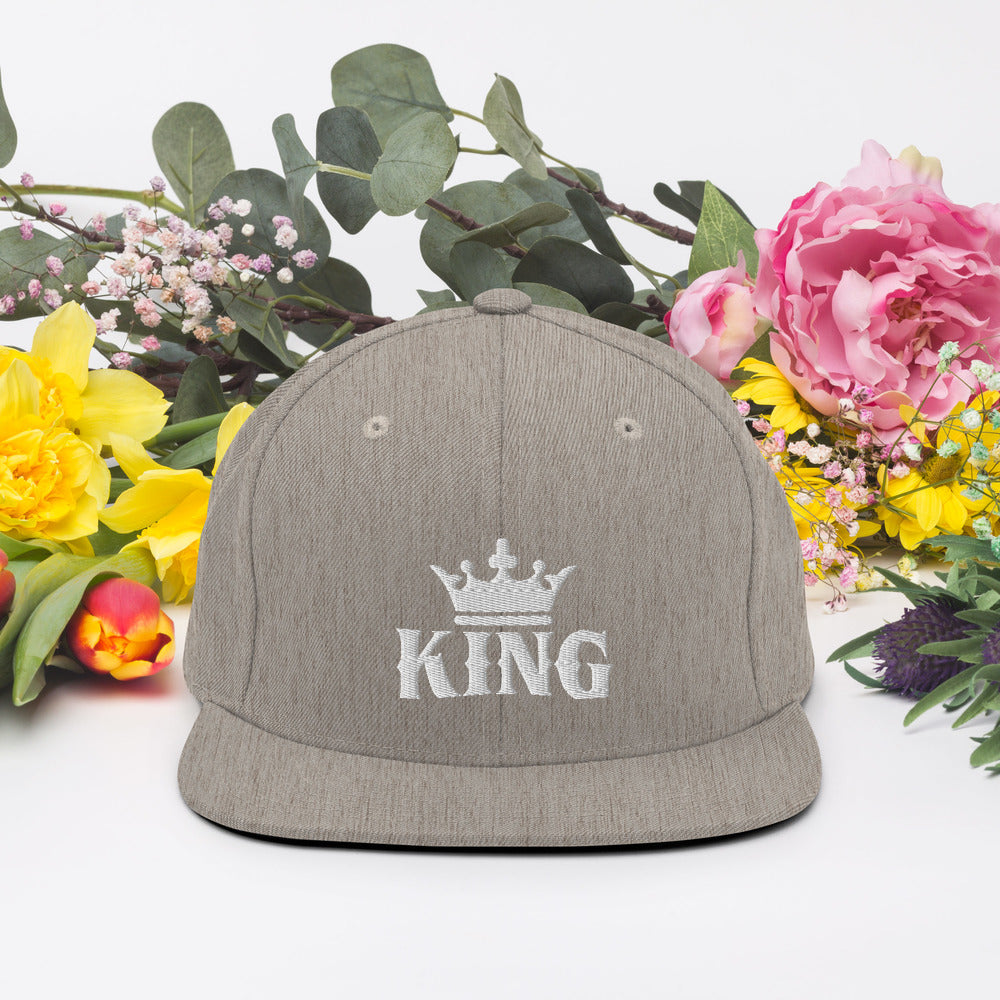 King w/ Crown Snapback Hat