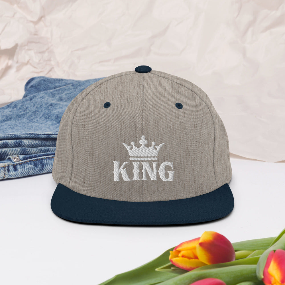 King w/ Crown Snapback Hat