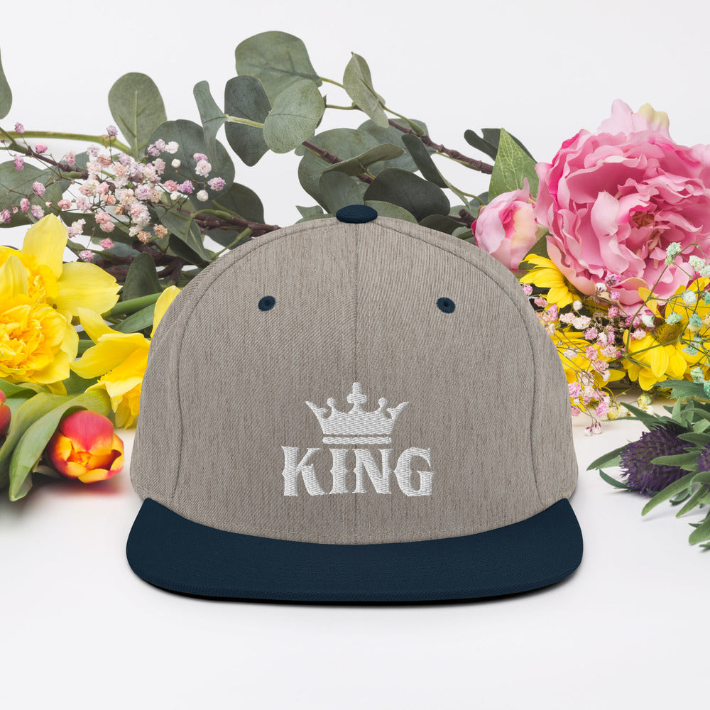 King w/ Crown Snapback Hat