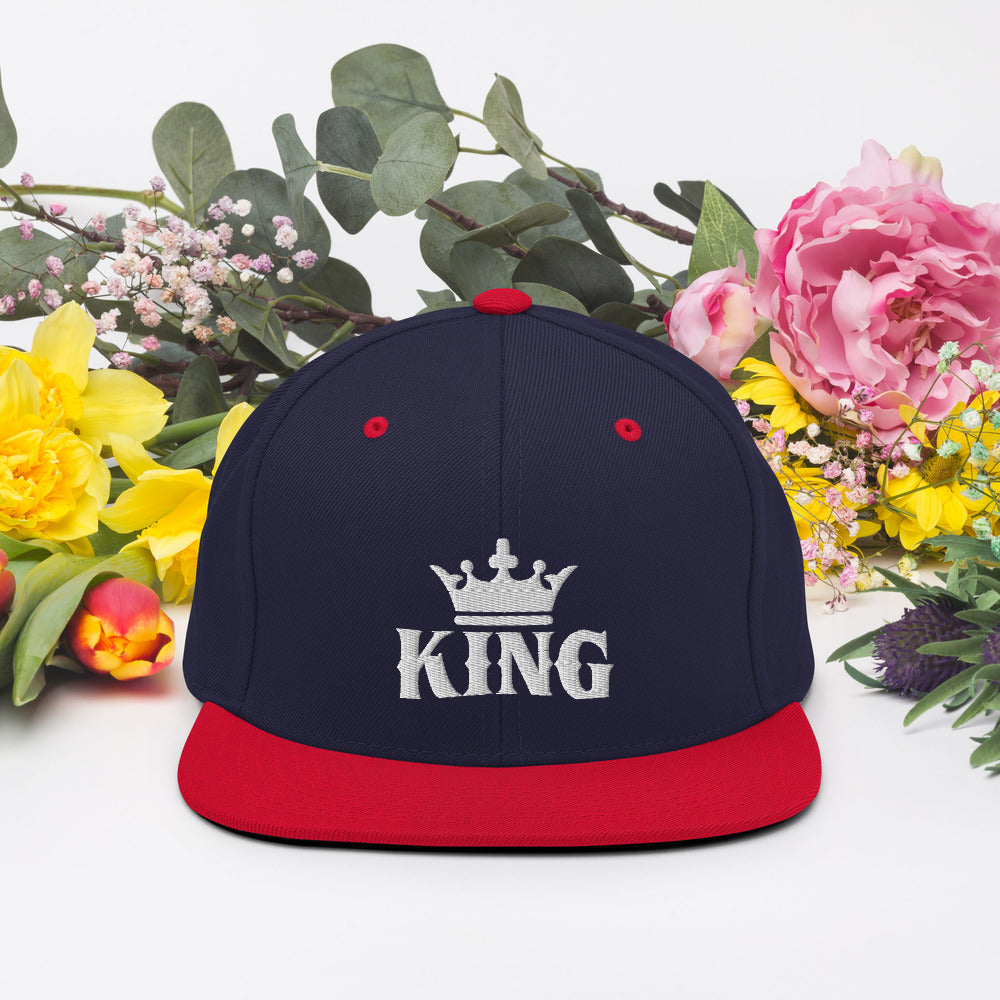 King w/ Crown Snapback Hat