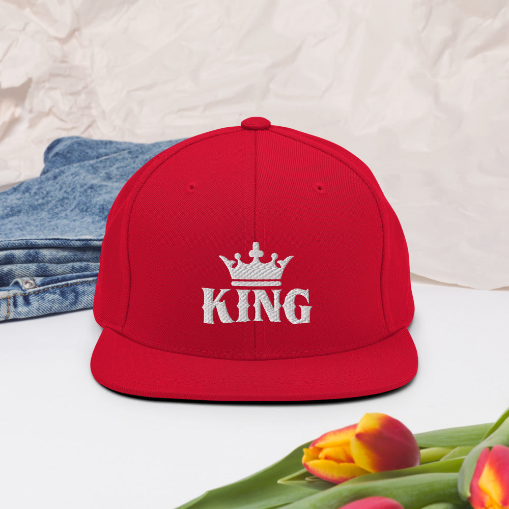 King w/ Crown Snapback Hat