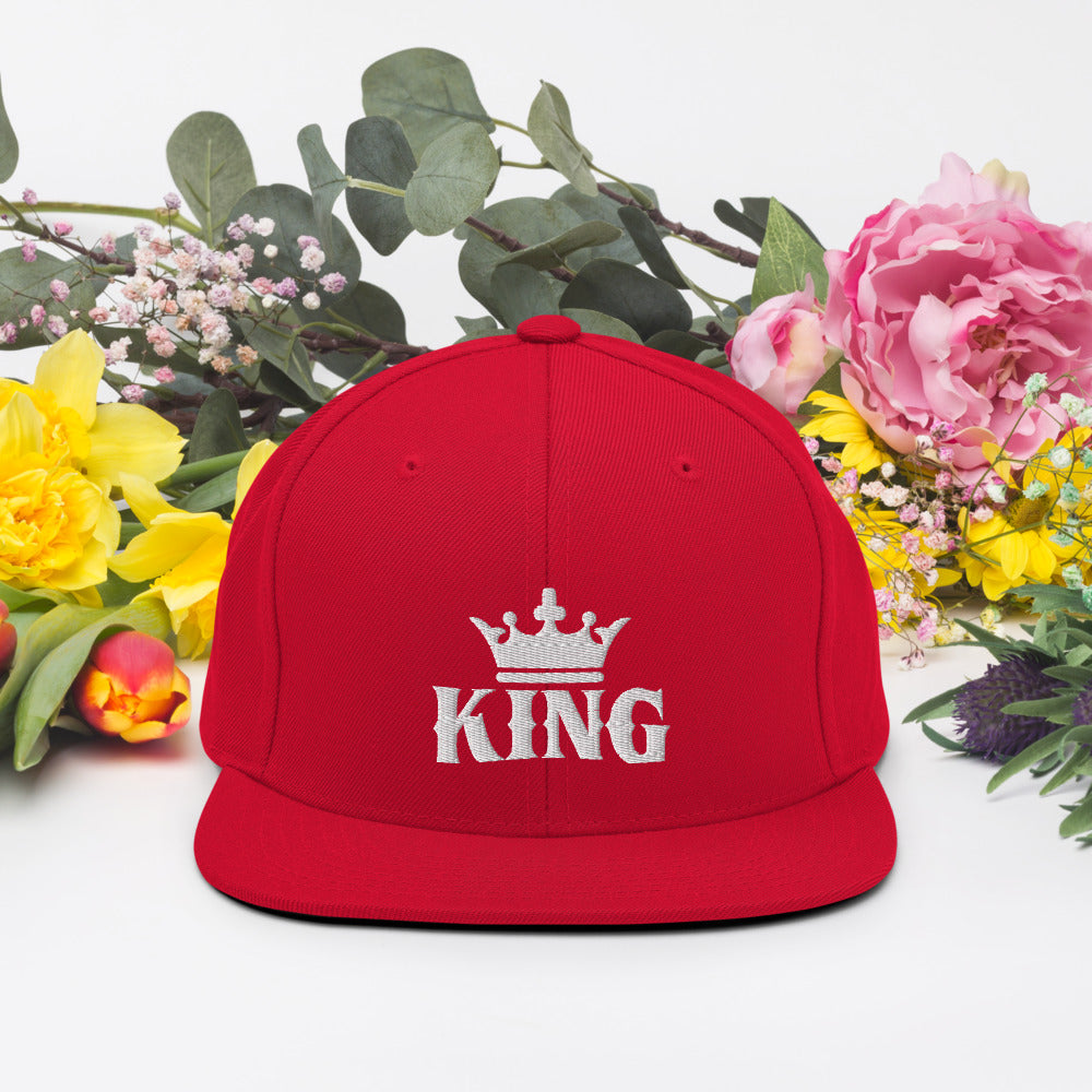 King w/ Crown Snapback Hat