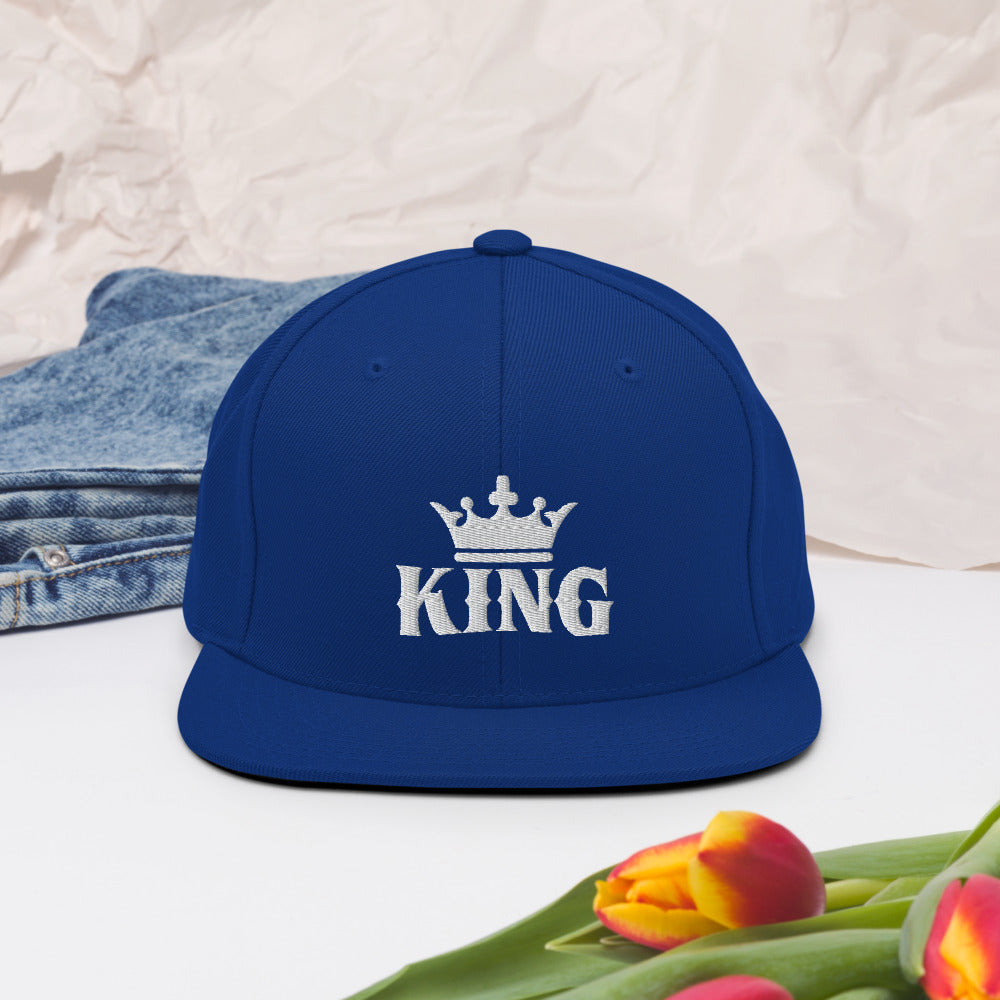 King w/ Crown Snapback Hat