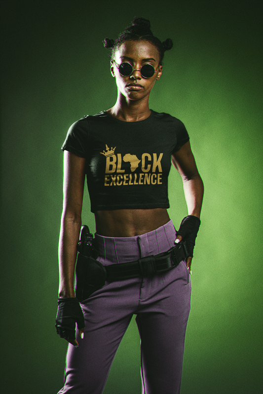 Black Excellence Short sleeve crop top