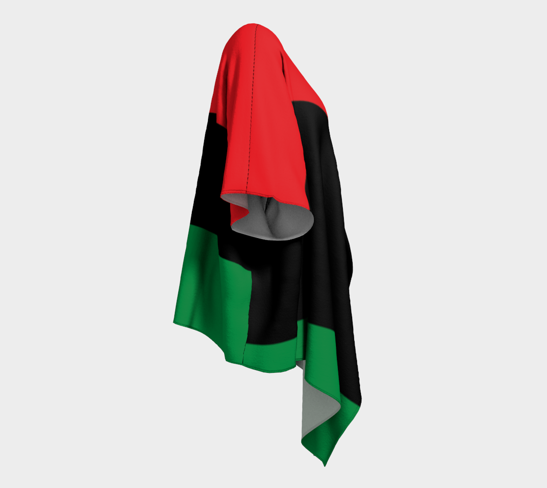 Pan African RBG Flag Draped Kimono