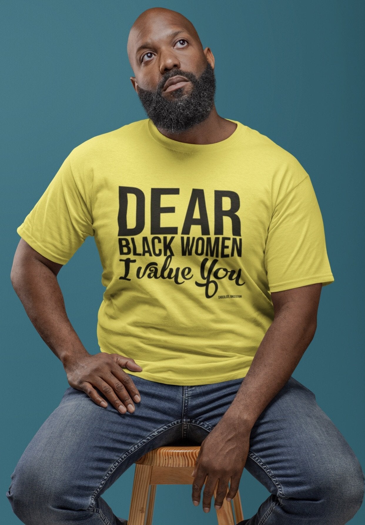 Dear Black Women I Value You Short-Sleeve Unisex T-Shirt - Chocolate Ancestor