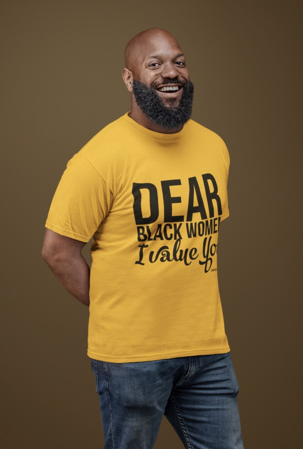 Dear Black Women I Value You Short-Sleeve Unisex T-Shirt - Chocolate Ancestor