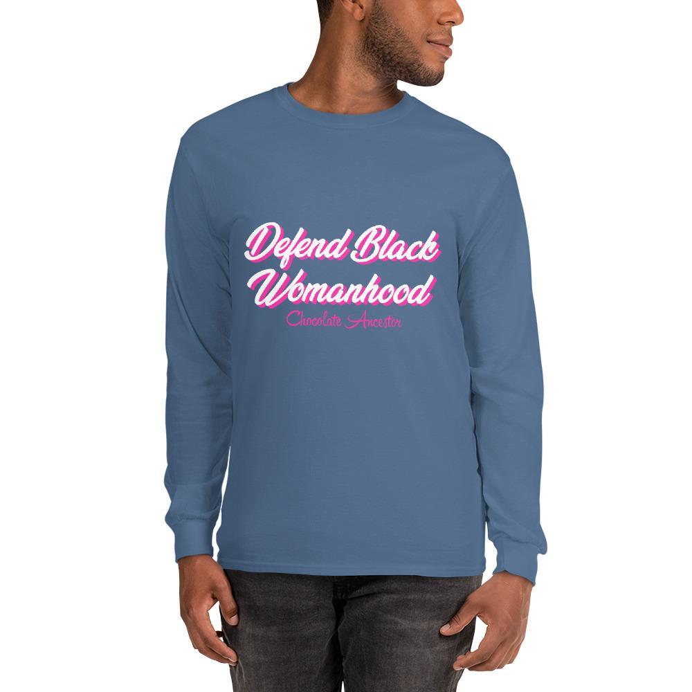 Defend Black Womanhood Unisex Long Sleeve T-Shirt - Chocolate Ancestor