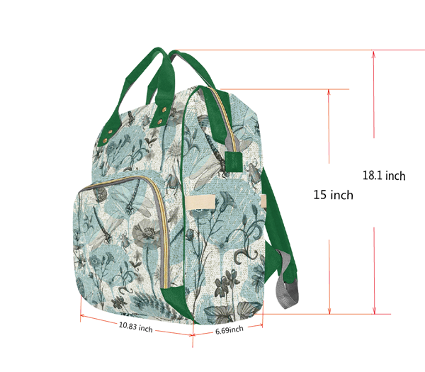 Pan African RBG Flag Waterproof Diaper Backpack