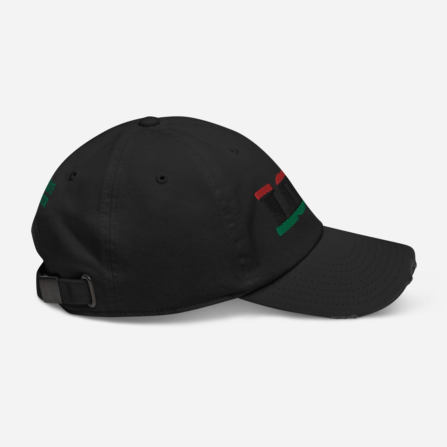 Love Pan African RBG Flag Distressed Baseball Cap