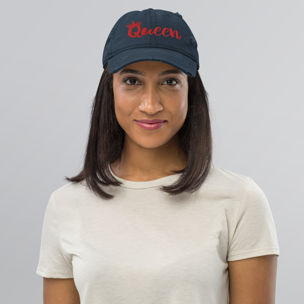 Squiggle Queen Distressed Dad Hat