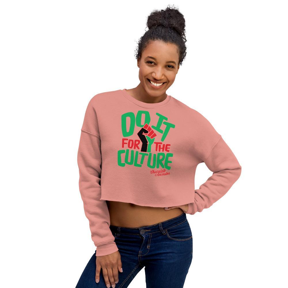 Do it for the Culture Crop Crewneck Sweatshirt - Chocolate Ancestor