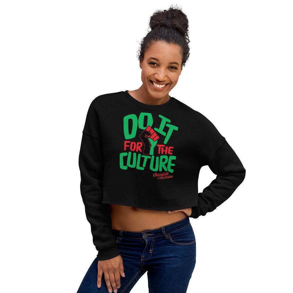 Do it for the Culture Crop Crewneck Sweatshirt - Chocolate Ancestor