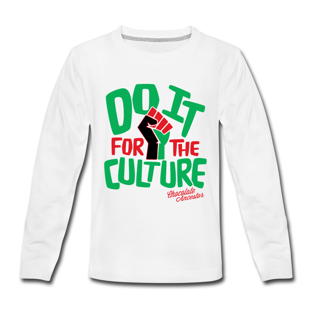 Do It For the Culture Kids' Premium Long Sleeve T-Shirt - Chocolate Ancestor