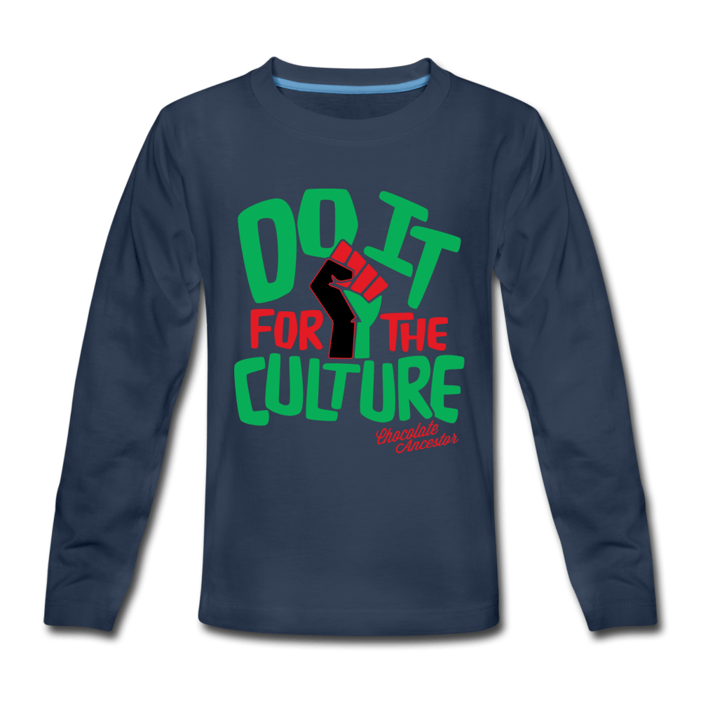 Do It For the Culture Kids' Premium Long Sleeve T-Shirt - Chocolate Ancestor