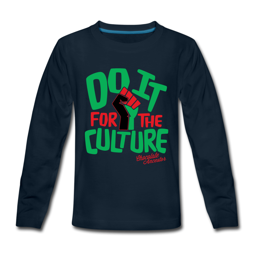 Do It For the Culture Kids' Premium Long Sleeve T-Shirt - Chocolate Ancestor