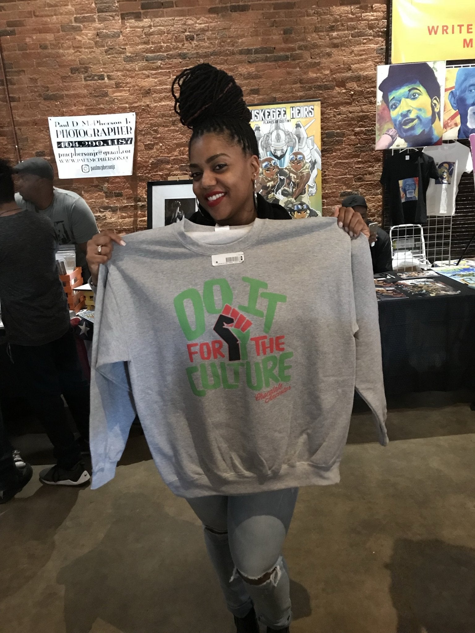 Do it for the Culture Unisex Crewneck Sweatshirt - Chocolate Ancestor