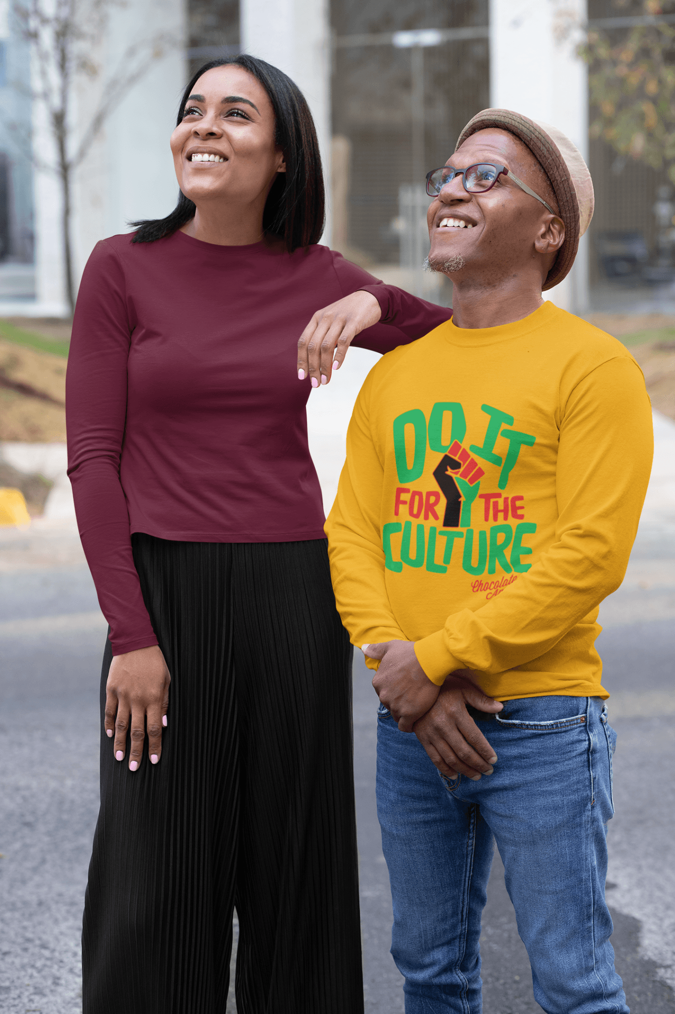 Do it for the Culture Unisex Long Sleeve T-Shirt - Chocolate Ancestor