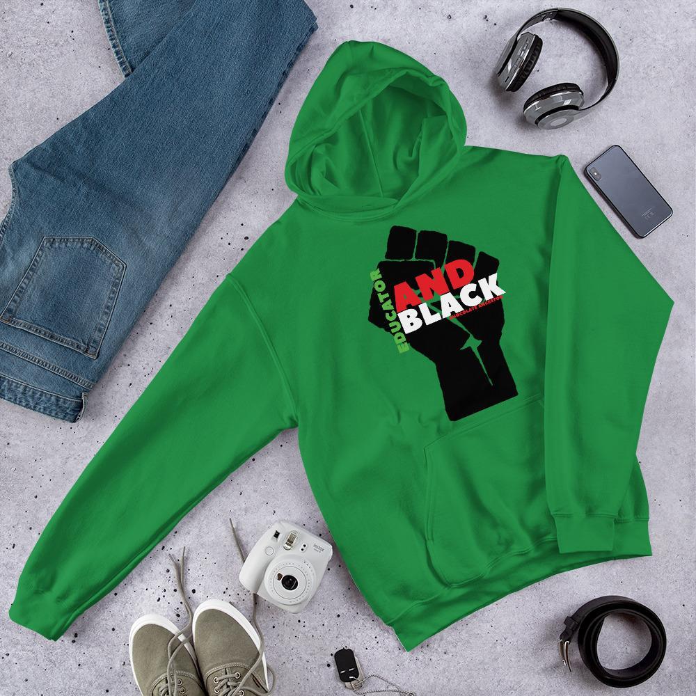 Educator and Black Unisex Hooded Sweatshirt - Chocolate Ancestor