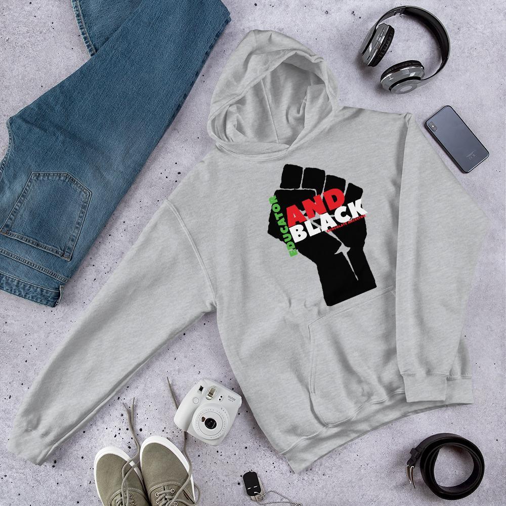 Educator and Black Unisex Hooded Sweatshirt - Chocolate Ancestor