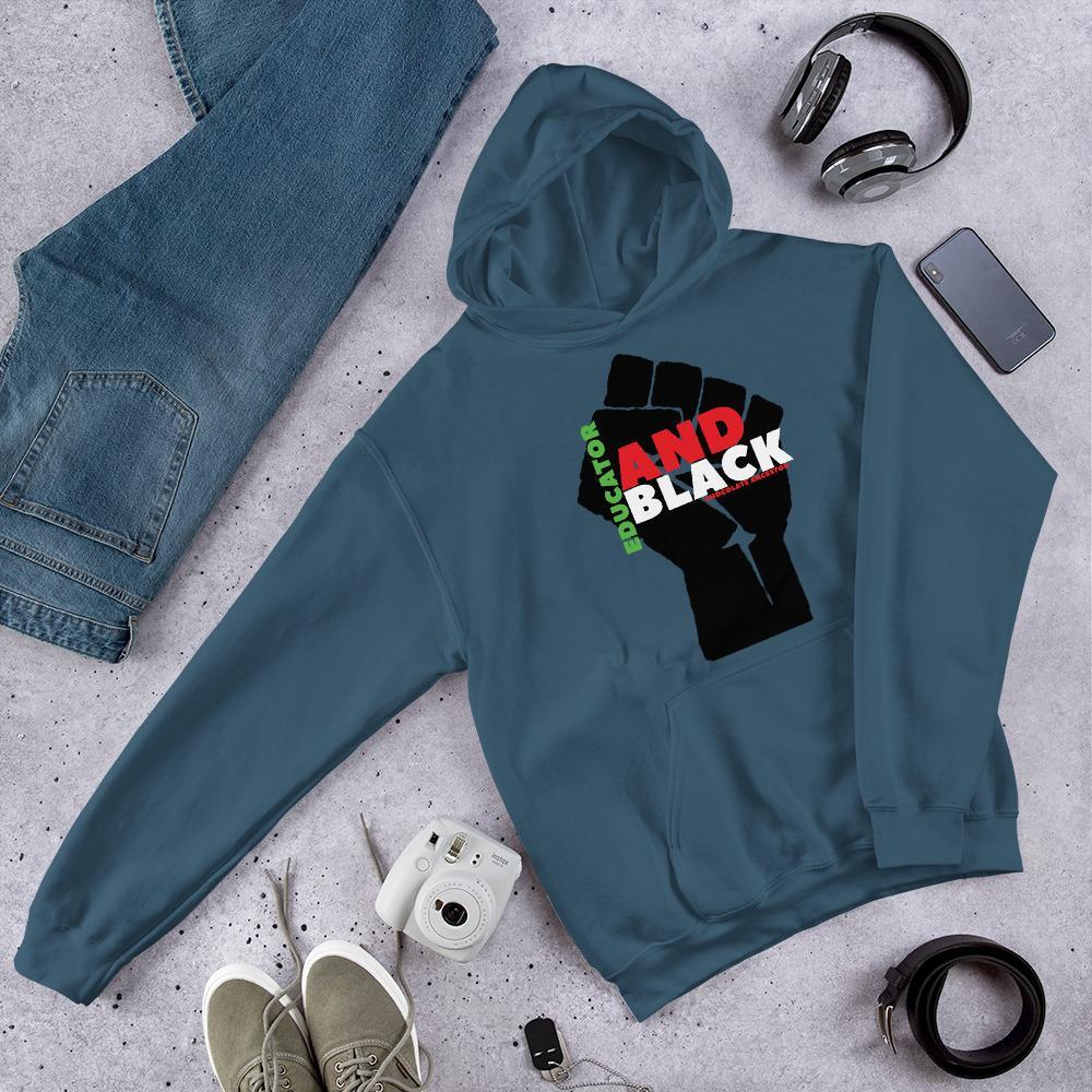 Educator and Black Unisex Hooded Sweatshirt - Chocolate Ancestor