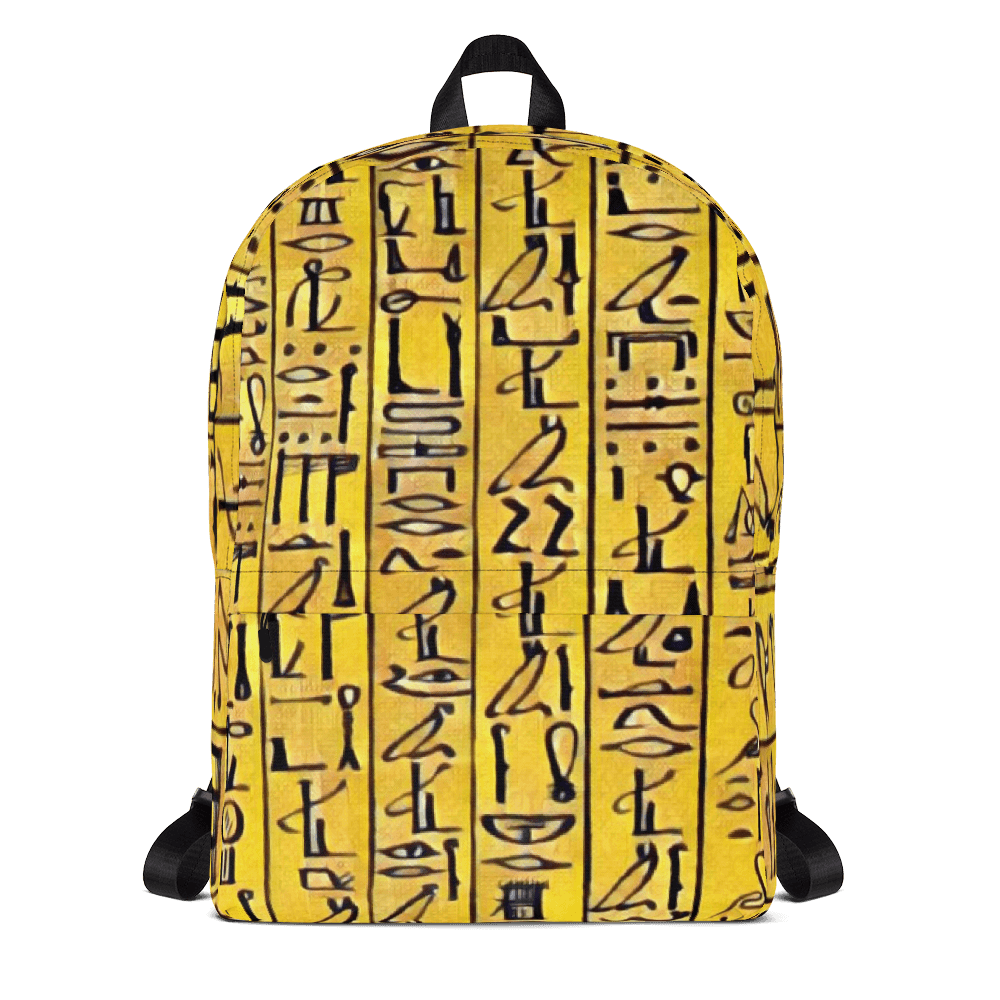 Egyptian Hieroglyhics Bookbag - Chocolate Ancestor