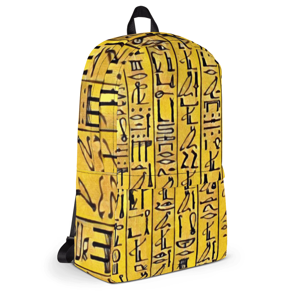 Egyptian Hieroglyhics Bookbag - Chocolate Ancestor