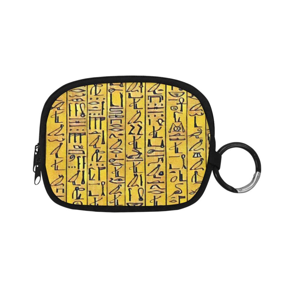 Egyptian Hieroglyphics Coin Purse - Chocolate Ancestor