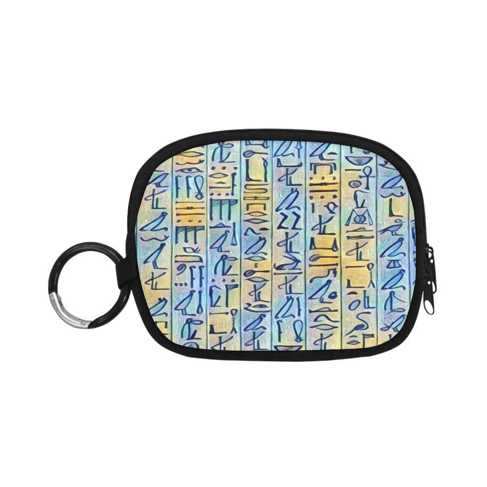 Egyptian Hieroglyphics Coin Purse - Chocolate Ancestor